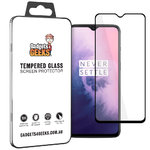 Full Coverage Tempered Glass Screen Protector for OnePlus 7 - Black
